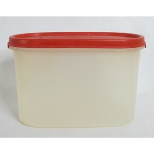 VINTAGE TUPPERWARE Modular Mate 4.75 Cup Container Red Lid 1612-23 Food Storage